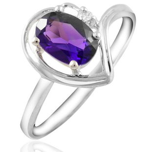 喜九尊925純銀鑲嵌天然紫水晶戒指 融合傳統工藝與現代智能的時尚指環